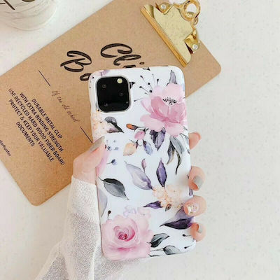 Tech Protect Floral Silicone Back Cover White (Galaxy A42)