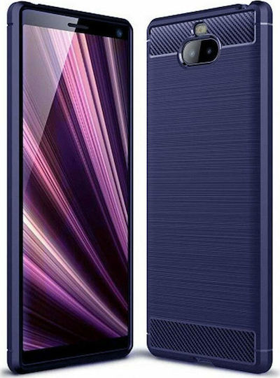 Hurtel Carbon Fiber Brushed Μπλε (Xperia 10)