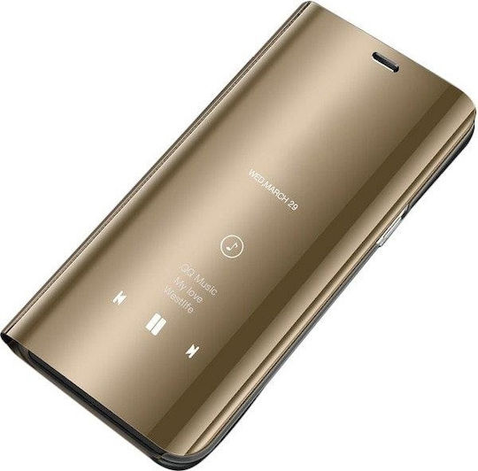 Senso Clear View Book Πλαστικό Χρυσό (Honor 9X)