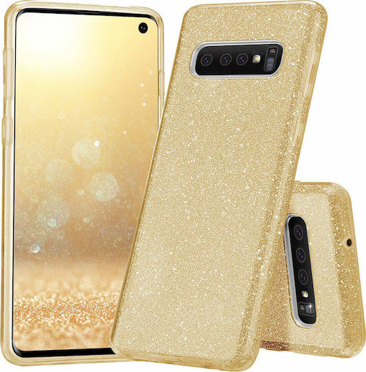 Forcell Shining Back Cover Σιλικόνης Χρυσό (Galaxy S10e)