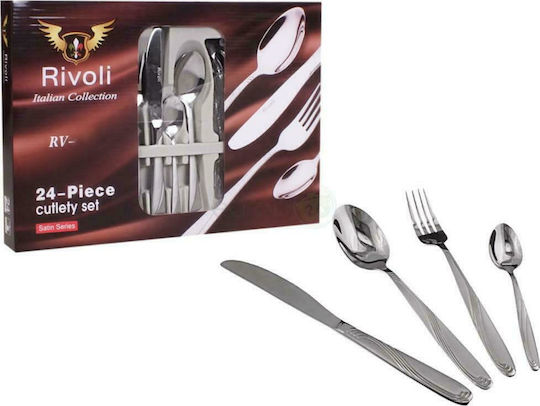 Rivoli Rivoli Сет ножове и вилице Сребрист 24бр