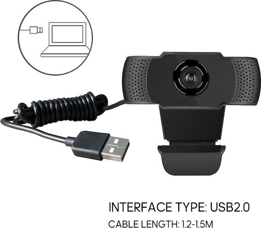 Q9 Web-Kamera HD 720p Schwarz