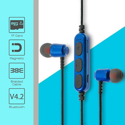 MS-T15 In-ear Bluetooth Handsfree Headphone Sweat Resistant Blue