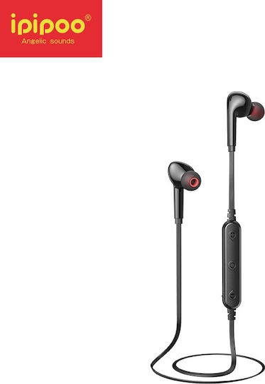 Ipipoo AP-7 In-ear Bluetooth Handsfree Ακουστικά με Αντοχή στον Ιδρώτα Μαύρα