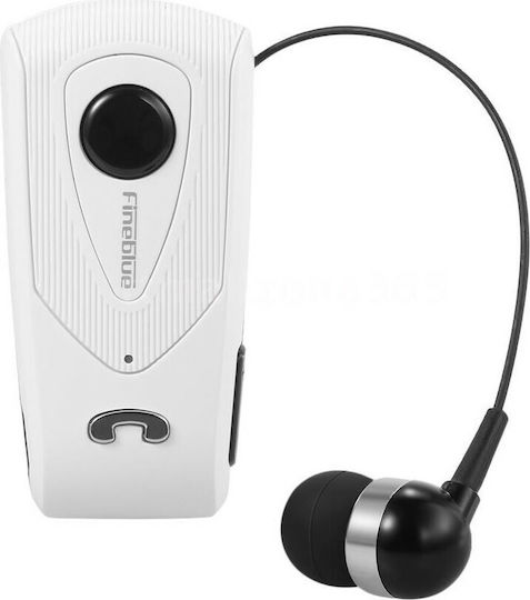 Fineblue F930 In-ear Bluetooth Handsfree Ακουστικό Πέτου Λευκό