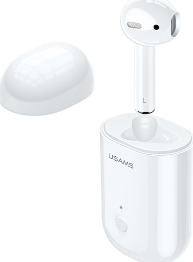 Usams LB In-ear Bluetooth Handsfree Ακουστικό Λευκό