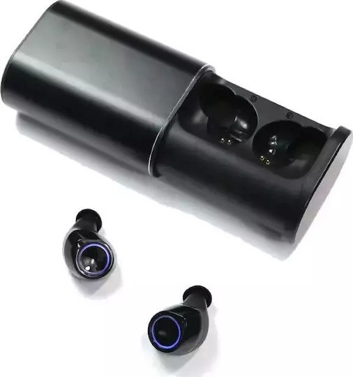 BNA3 In-ear Bluetooth Handsfree Ακουστικά με Θήκη Φόρτισης Μαύρα