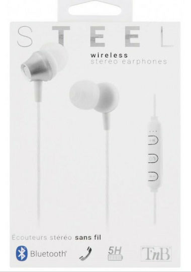 T'nB Steel In-ear Bluetooth Handsfree Ακουστικά Ασημί