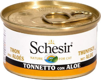 Schesir Nature for Cat Wet Food for Adult Cats In Can with Tuna In Jelly Αλόη σε Ζελέ 1pc 85gr