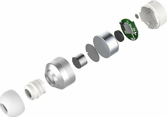 Motorola Vervebuds 110 Bluetooth-Freisprecheinrichtung Kopfhörer mit Schweißresistenz und Ladeetui Weiß