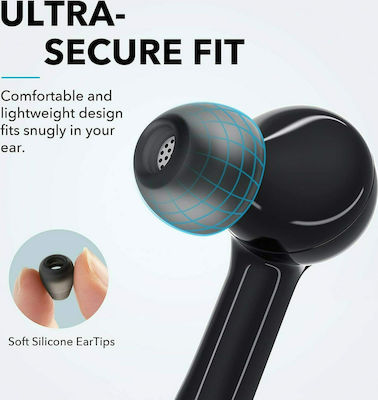 Liberty Air In-ear Bluetooth Handsfree Ακουστικά με Θήκη Φόρτισης Μαύρα