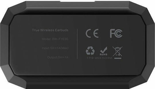 BlitzWolf BW-FYE3S In-ear Bluetooth Handsfree Ακουστικά με Θήκη Φόρτισης Μαύρα