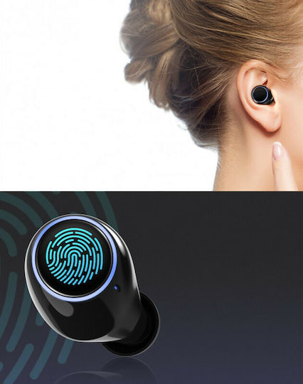 BlitzWolf BW-FYE3S In-ear Bluetooth Handsfree Ακουστικά με Θήκη Φόρτισης Μαύρα