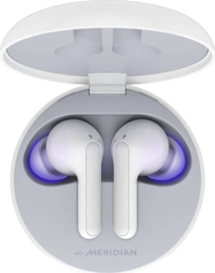 LG FN6 In-ear Bluetooth Handsfree Ακουστικά με Αντοχή στον Ιδρώτα και Θήκη Φόρτισης Λευκά