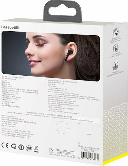Baseus W06 In-ear Bluetooth Handsfree Căști cu Rezistență la Transpirație și Carcasă de Încărcare Negru