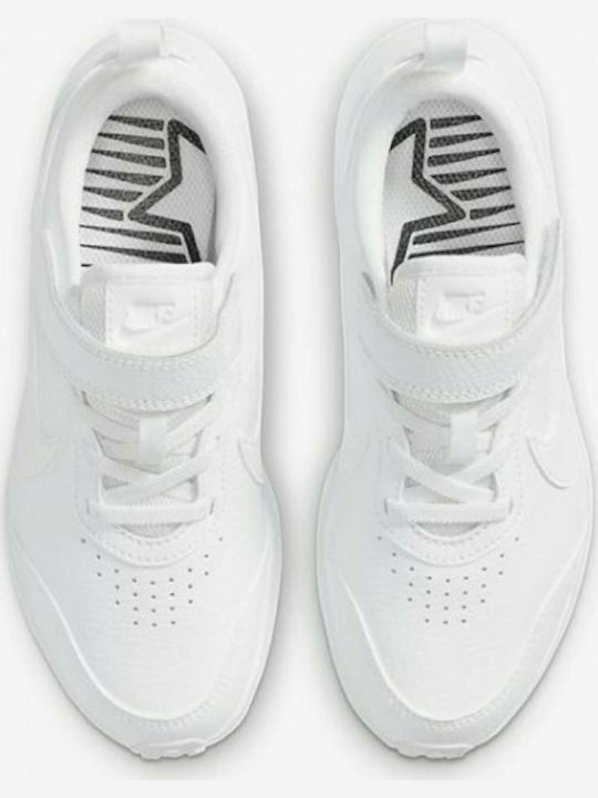 Varsity Leather PSV Kids Sports Shoes Running with Hoop & Loop Closure White