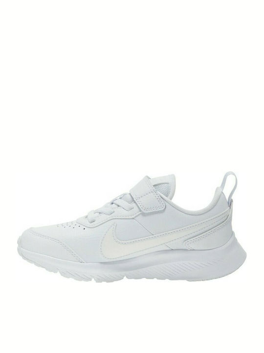 Varsity Leather PSV Kids Sports Shoes Running with Hoop & Loop Closure White