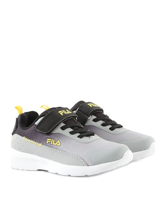 Sidra Kids Sports Shoes Running with Hoop & Loop Closure Gray