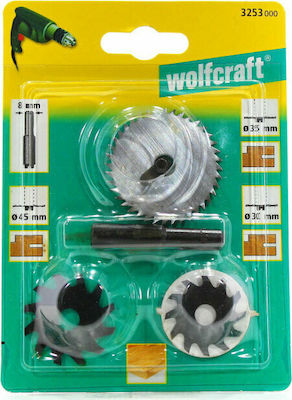 Wolfcraft Φρεζοκεφαλές Κοπής Slicer/Coarse Grater Disc Wood 30mm 3pcs