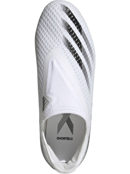 X 20.3 LL FG Kids Molded Soccer Shoes without Laces Cloud White / Core Black