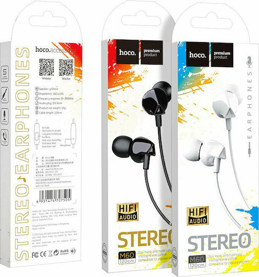 Hoco M60 În ureche Handsfree cu Mufă 3.5mm Negru