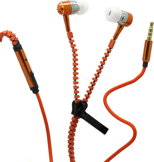 Amazing Zip În ureche Handsfree cu Mufă 3.5mm Portocaliu
