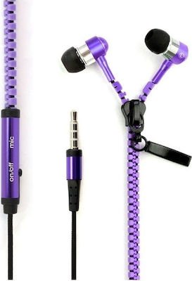 Amazing Zip In-ear Handsfree with 3.5mm Connector Purple