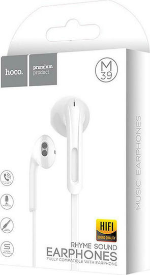 Hoco M39 Rhyme Sound Earbuds Handsfree with 3.5mm Connector White