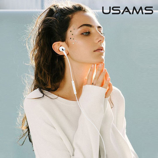 Usams EP-41 In-ear Handsfree με Βύσμα USB-C Λευκό