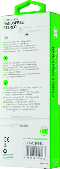 Lamtech LAM020663 Earbuds Freisprecheinrichtung Kopfhörer mit Stecker 3.5mm Weiß