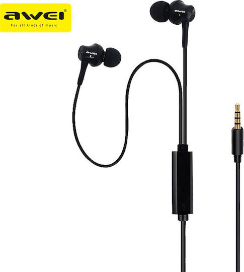 Awei PC-1 In-ear Handsfree Headphones with Connector 3.5mm Black