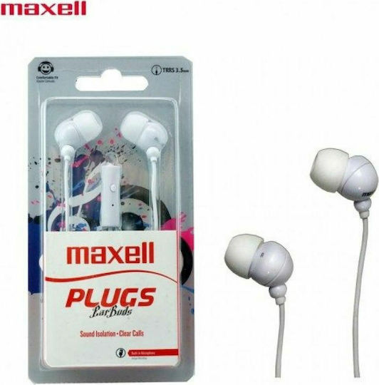 Maxell Plugz + Mic In-ear Handsfree with 3.5mm Connector White
