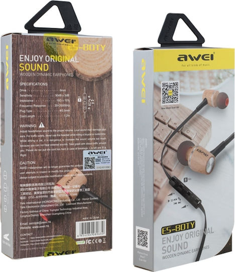 Awei ES80TY In-ear Handsfree με Βύσμα 3.5mm Μπλε