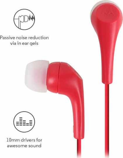 Motorola Earbuds 2 In-ear Handsfree με Βύσμα 3.5mm Κόκκινο