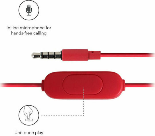 Motorola Earbuds 2 In-ear Handsfree με Βύσμα 3.5mm Κόκκινο