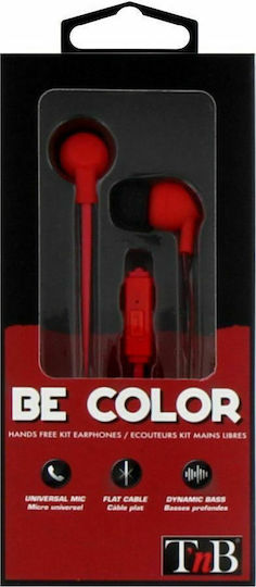 T'nB BE Color In-ear Handsfree με Βύσμα 3.5mm Κόκκινο