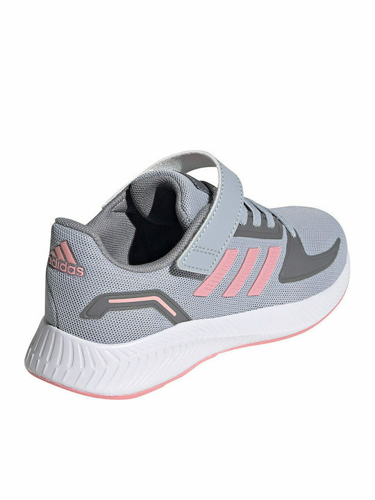 Runfalcon 2.0 C Αθλητικά Παιδικά Παπούτσια Running με Σκρατς Halo Silver / Super Pop / Grey Three