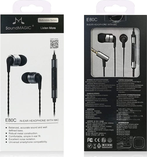 Soundmagic E80C Безжични Стерео с жак 3.5mm Сребрист
