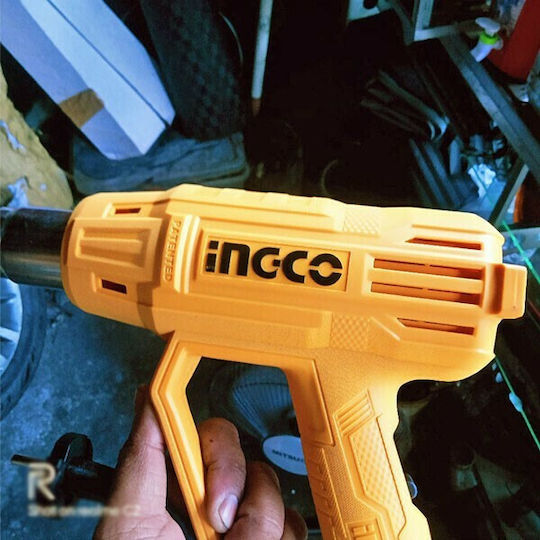 Ingco HG2000385 Πιστόλι Θερμού Αέρα 2000W με Ρύθμιση Θερμοκρασίας εως και 560°C