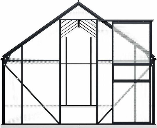 vidaXL 48218 Gewächshaus Typ Haus mit Aluminiumrahmen 3.7x1.9x22m