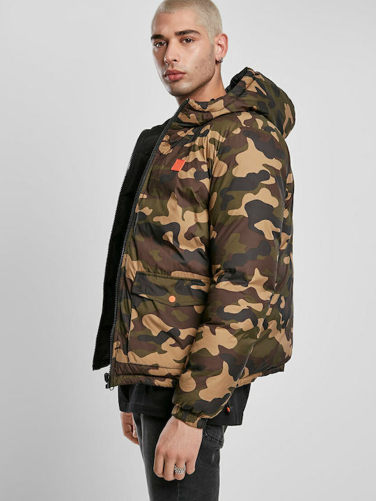 Classics Μπουφάν Puffer Διπλής Όψης Black / Wood Camo