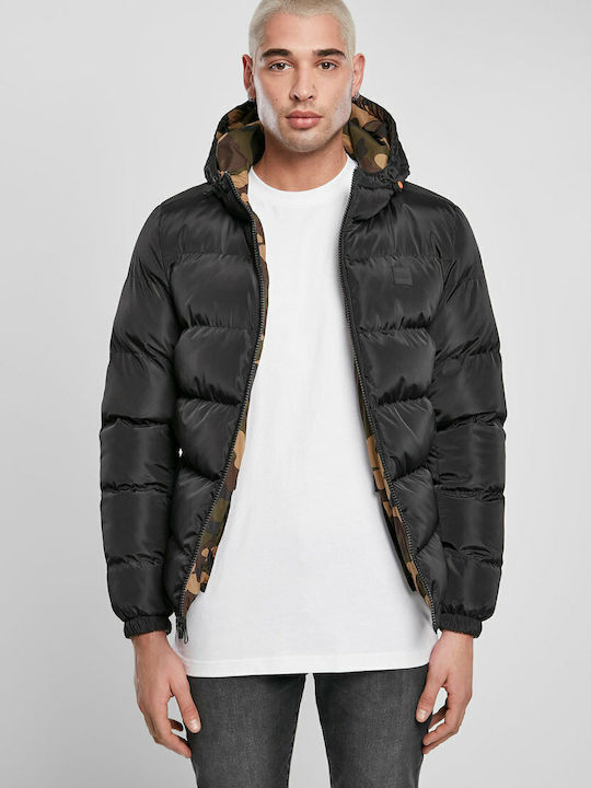 Classics Μπουφάν Puffer Διπλής Όψης Black / Wood Camo
