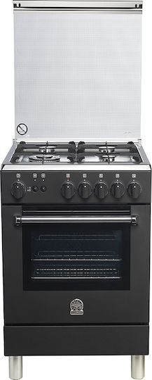 La Germania AM6 4C 81 C NE GN Natural Gas Cooker 56lt with Natural Gas Hobs W59.5cm. Inox