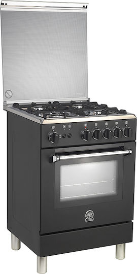 La Germania AM6 4C 81 C NE GN Natural Gas Cooker 56lt with Natural Gas Hobs W59.5cm. Inox