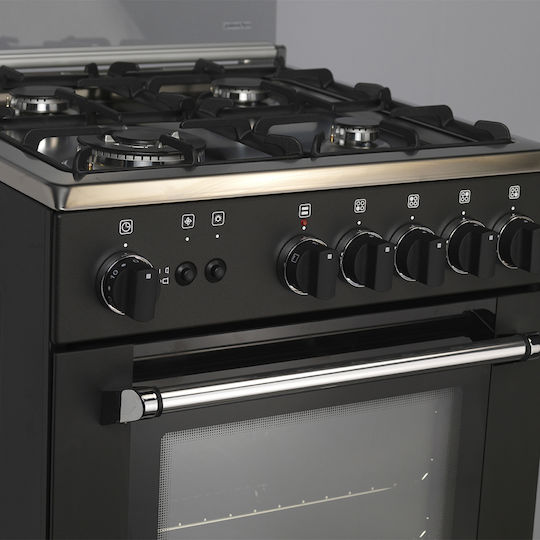 La Germania AM6 4C 81 C NE GN Natural Gas Cooker 56lt with Natural Gas Hobs W59.5cm. Inox