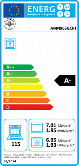 La Germania AMN96 5 G CR T Gas- & Elektroherd 115Es B89.7cm. Beige