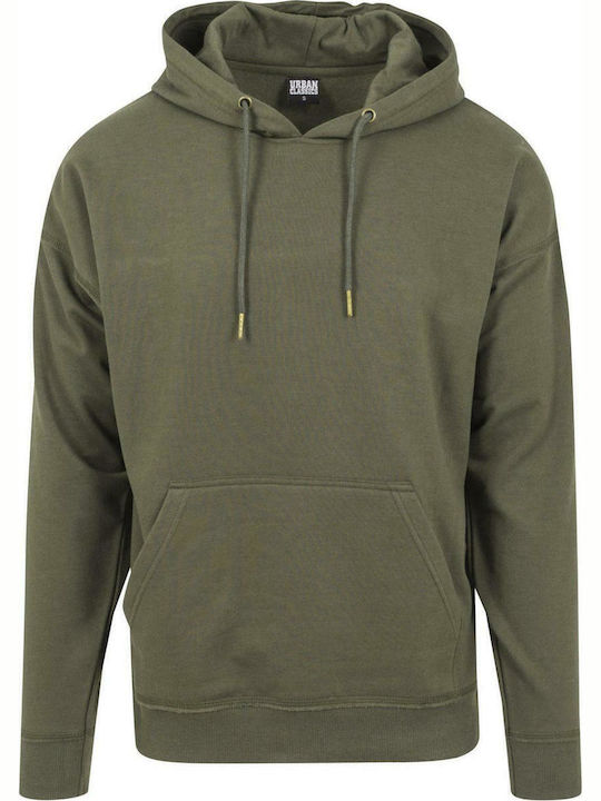 Herren Sweatshirt mit Khaki Kapuze