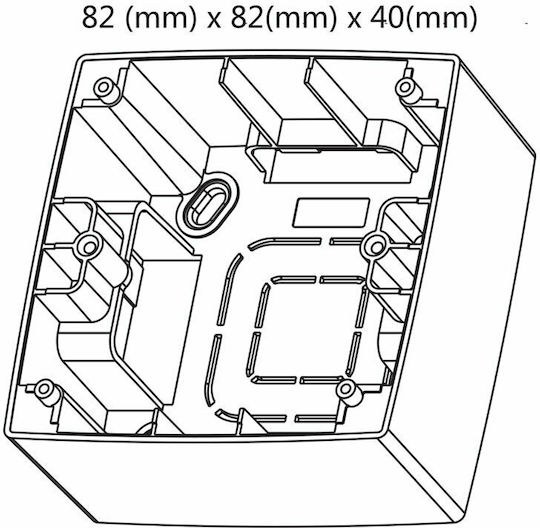 Aca Prime Switch Box Wall-mounted 1 Position in Beige Color 1000118002