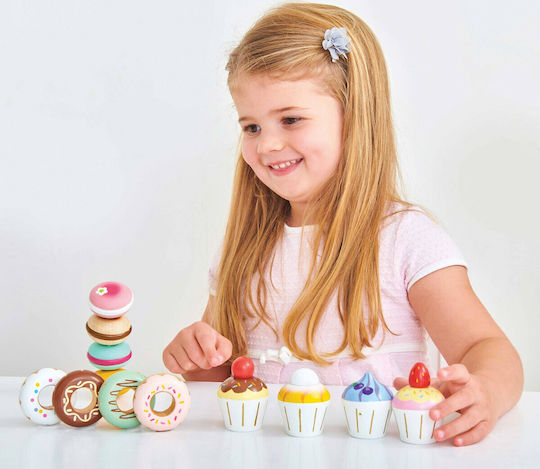 Le Toy Van Wooden Cupcakes από Ξύλο για 2+ Ετών 4τμχ