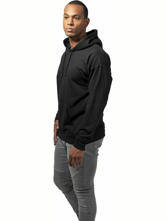 Urban Classics TB1593 Herren Sweatshirt mit Kapuze und Taschen Schwarz